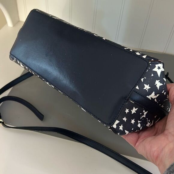 Kate Spade Brightwater Rachelle Stargazer Grainy Textured Vinyl Navy White - Picture 12 of 15